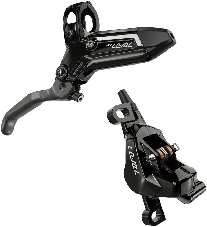 SRAM Level Ultimate Stealth Disc Brake Lever - Rear Post Mount 2-Piston Carbon Lever Titanium Hardware Gloss BLK C1