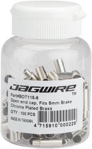 Jagwire 5mm to 4mm Step Down Open End Caps Bottle of 100 Chrome Plated