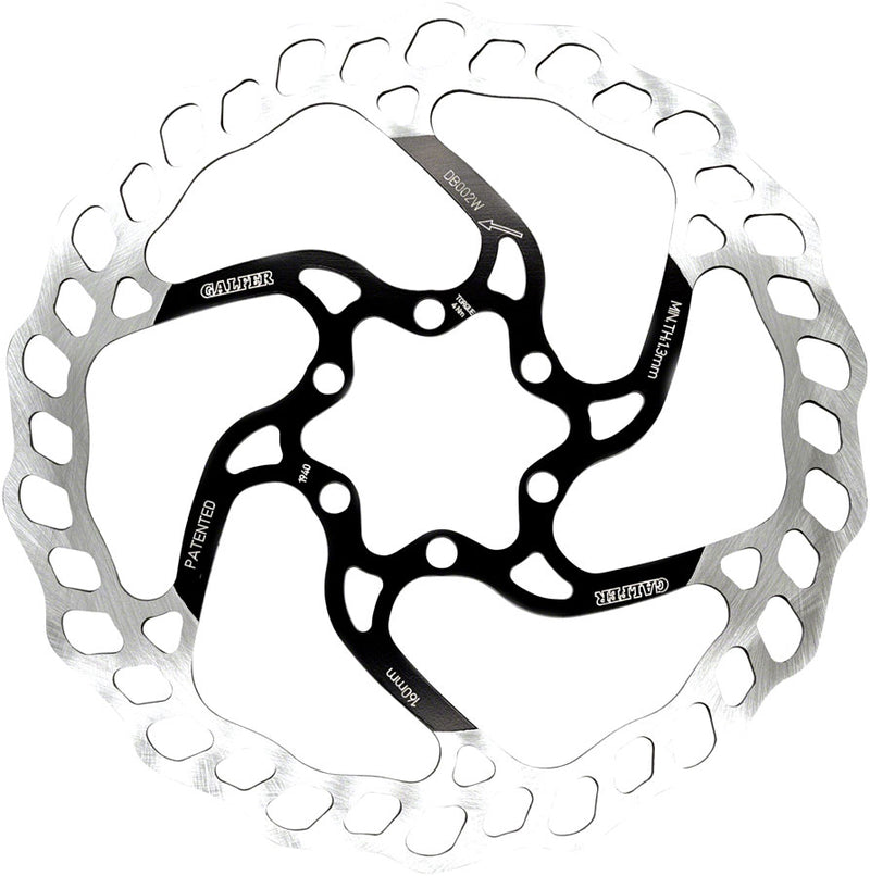 Galfer MTB Disc Brake Rotor - 160mm 6-Bolt 1.8mm