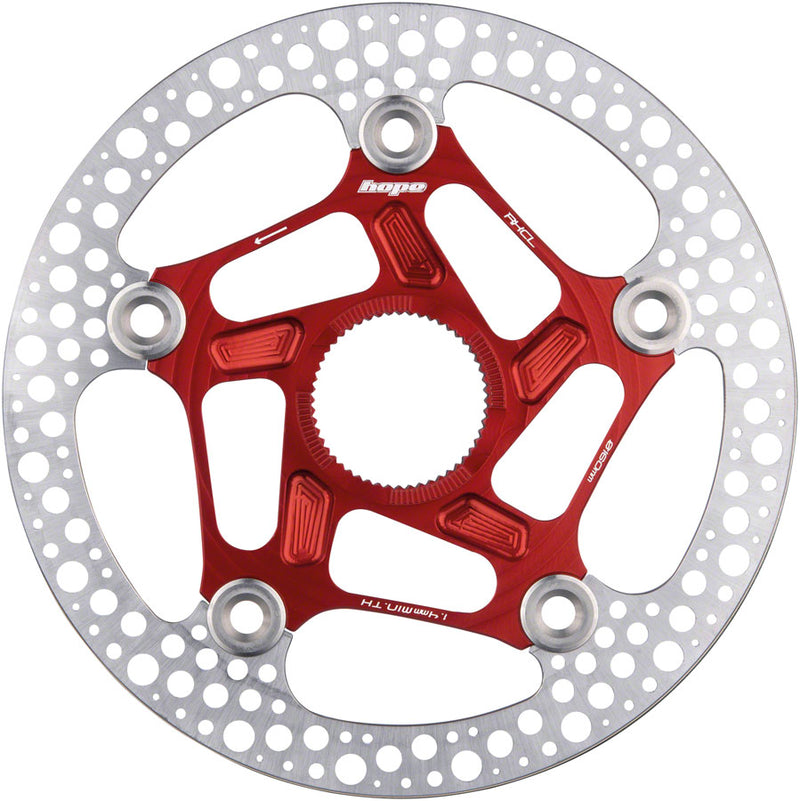 Hope RX Disc Rotor - 160mm Center-Lock Red