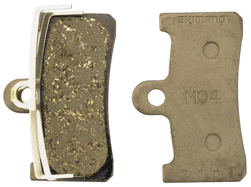 Shimano M04-RX Disc Brake Pads Spring - Resin Compound Steel Back Plate Fits XT M755 One Pair