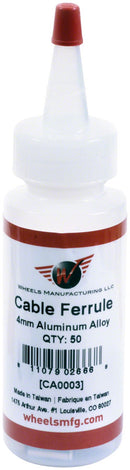 Wheels Manufacturing Alloy Ferrule 4mm 4mm Silver 50pcs