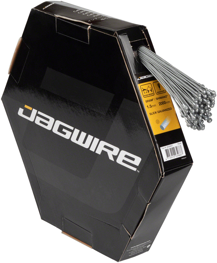 Jagwire Sport Brake Cable 1.5x2000mm Slick Galvanized SRAM/Shimano Road Box of 100