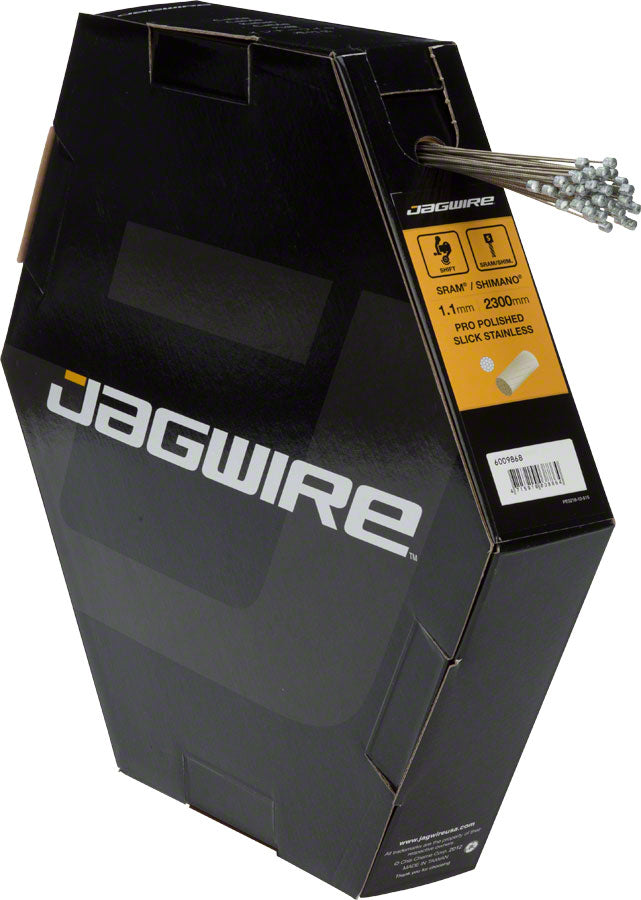 Jagwire Pro Shift Cable - 1.1 x 2300mm Polished Slick Stainless Steel For SRAM/Shimano Box of 50