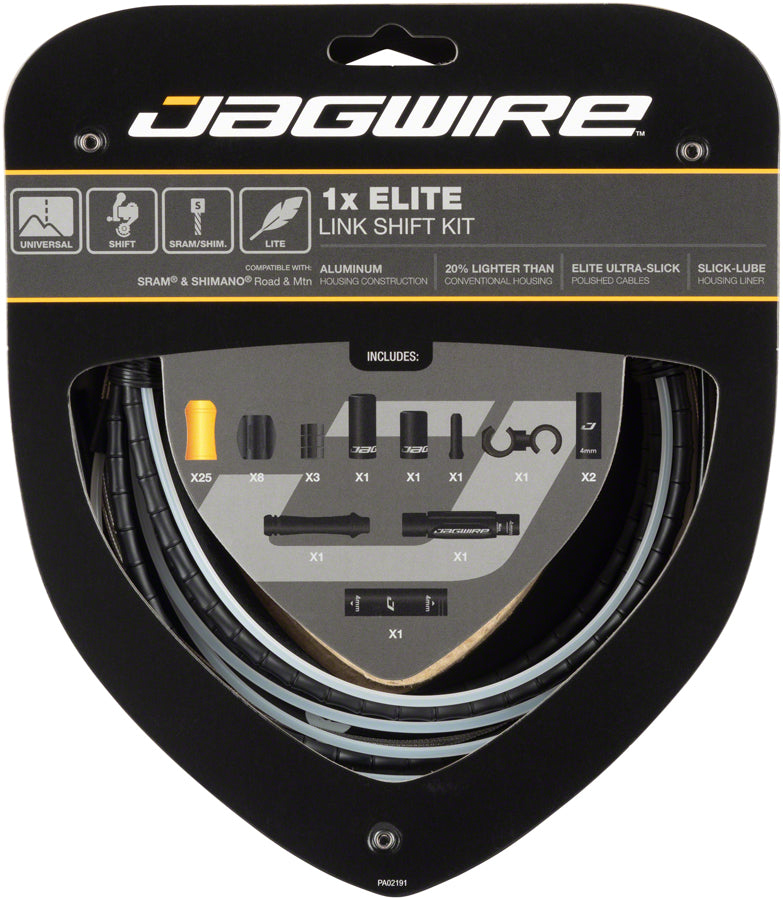 Jagwire 1x Elite Link Shift Cable Kit SRAM/Shimano Polished Ultra-Slick Cable BLK