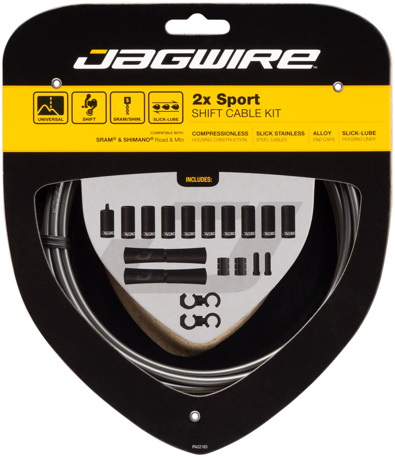 Jagwire 2x Sport Shift Cable Kit SRAM/Shimano Ice Gray