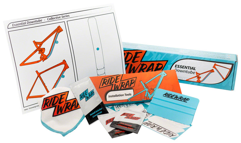 RideWrap Essential Downtube Frame Protection Kit - Matte