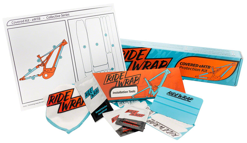 RideWrap Covered Dual Suspension eMTB Frame Protection Kit - Gloss