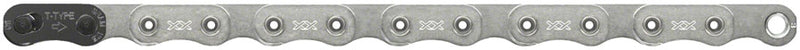 SRAM XX Eagle T-Type Flattop Chain - 12-Speed 126 Links Hollow Pin Includes PowerLock Connector PVD Coated Silver
