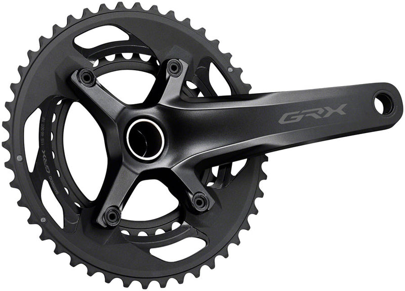 Shimano GRX FC-RX600-10 Crankset - 172.5mm 10-Speed 46/30t 110/80 BCD Hollowtech II Spindle Interface BLK