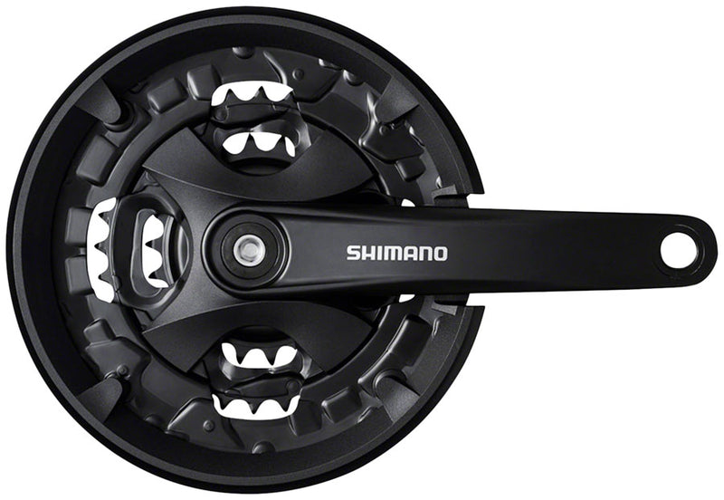 Shimano FC-MT101 Crankset - 175mm 9-Speed 40/30/22t Square Taper JIS Spindle Interface 50mm Chainline BLK