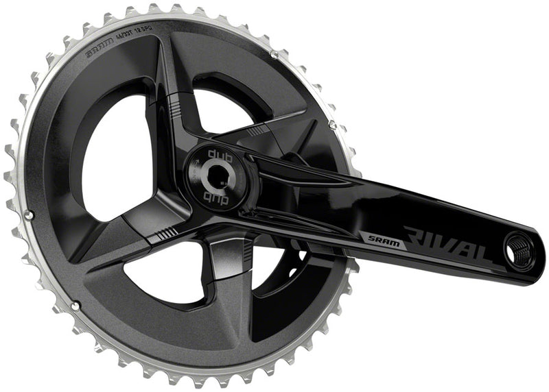 SRAM Rival AXS Crankset - 175mm 12-Speed 46/33t 107 BCD DUB Spindle Interface BLK D1