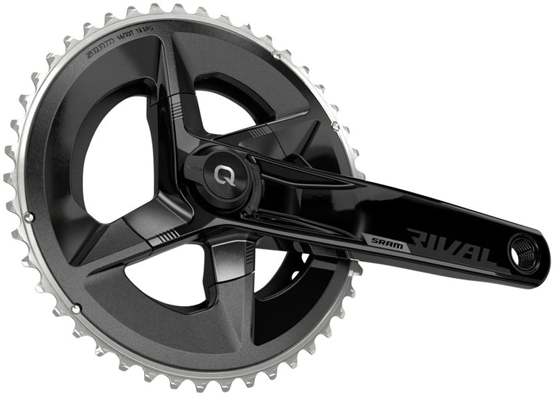 SRAM Rival AXS Crankset Quarq Power Meter - 160mm 12-Speed 46/33t Yaw 107 BCD DUB Spindle Interface BLK D1