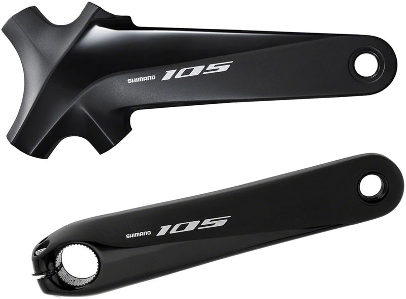 Shimano 105 FC-R7000 Crankset - 165mm 11-Speed W/O Rings 110 BCD Hollowtech Crank Arms Hollowtech II Spindle Interface BLK