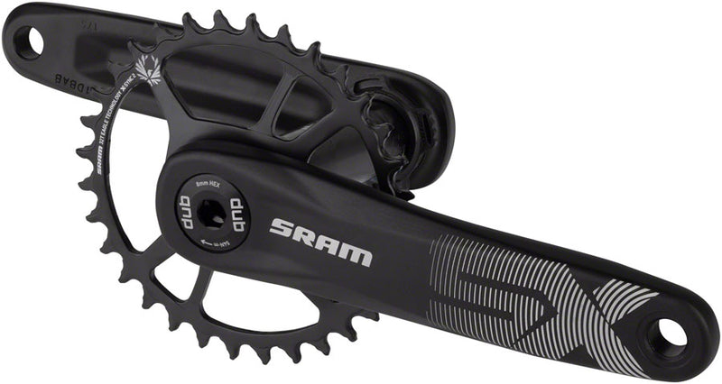 SRAM SX Eagle Crankset - 165mm 12-Speed 32t Direct Mount DUB Spindle Interface BLK A1