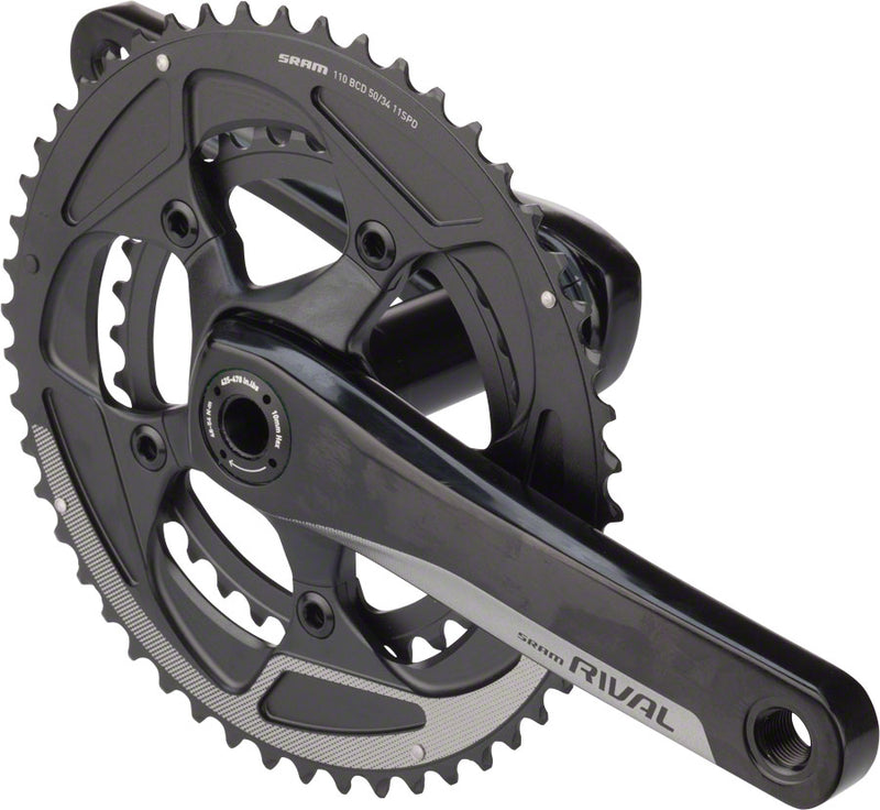SRAM Rival 22 Crankset - 170mm 11-Speed 50/34t 110 BCD BB30/PF30 Spindle Interface BLK