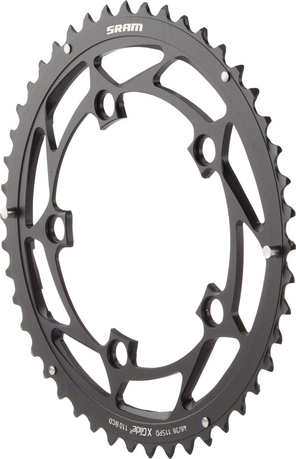 SRAM 11-Speed 46T 110mm BCD YAW Chainring Black Use with 36T
