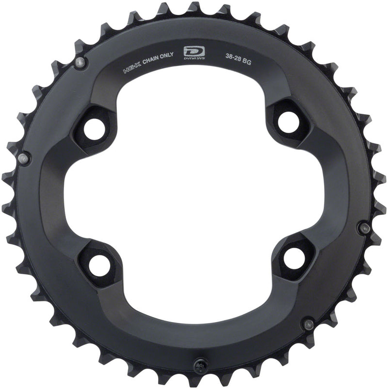 Shimano Deore FC-M6000 Chainring - 38t 10-Speed 96mm Asymmetric BCD 38-28t Set