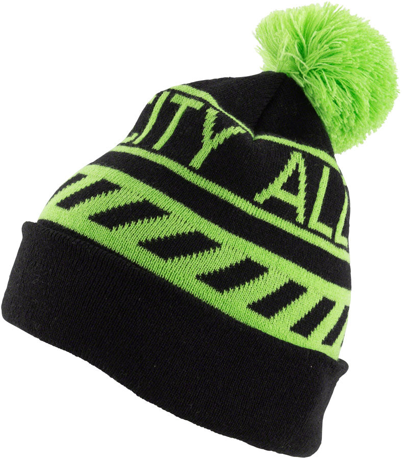 All-City Sleddin Hat: Black/Lime Green One Size