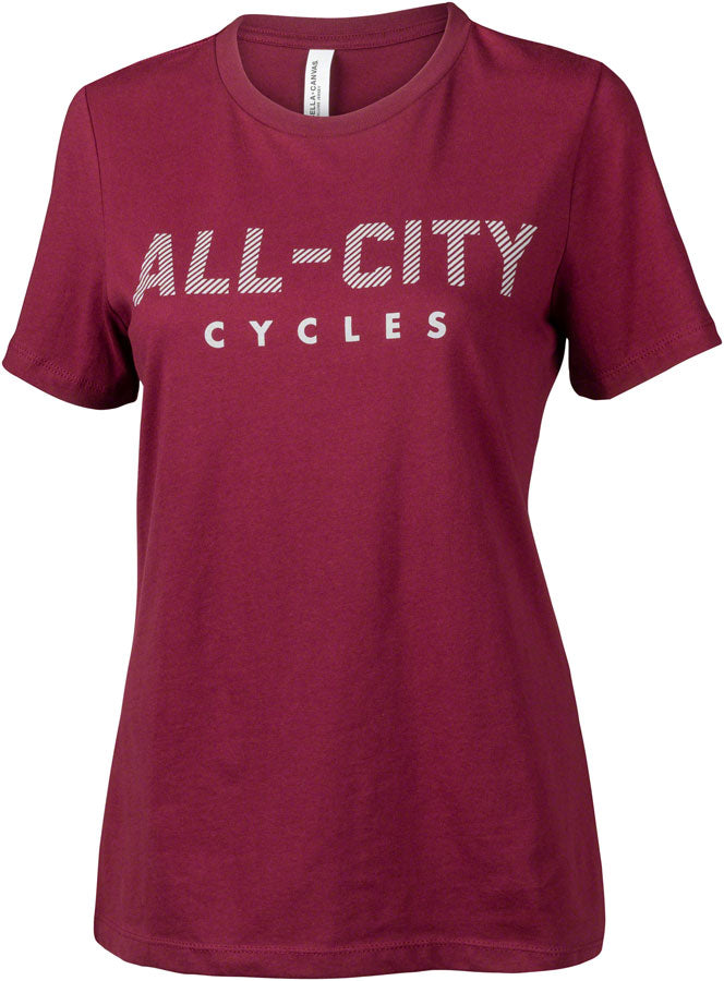 All-City Logowear Women's T-shirt - Maroon Gray Large