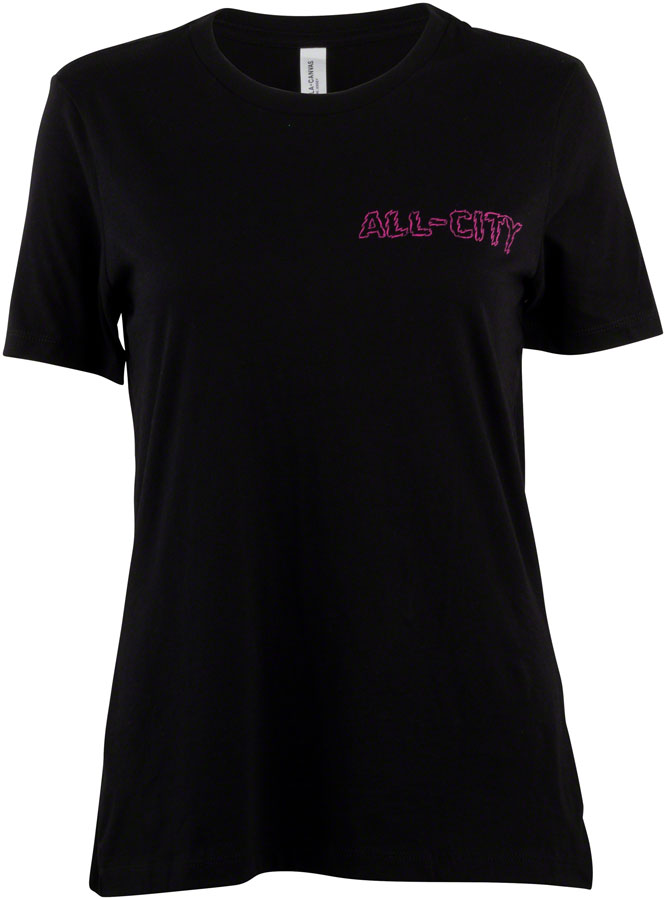 All-City Night Claw Women's T-Shirt - Black Blue/ Green Magenta X-Large