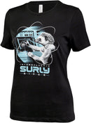 Surly Garden Pig Women's T-Shirt - Black/Gray/Teal Large