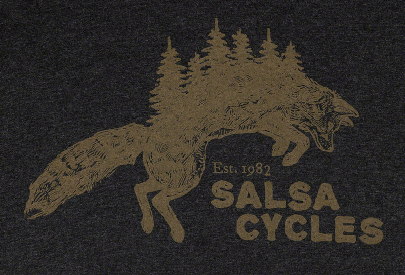 Salsa Forest Fox Long Sleeve Unisex T-Shirt - Black Medium