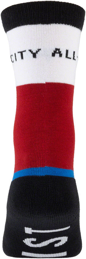 All-City Parthenon Party Sock - White Red Blue Black Large/X-Large