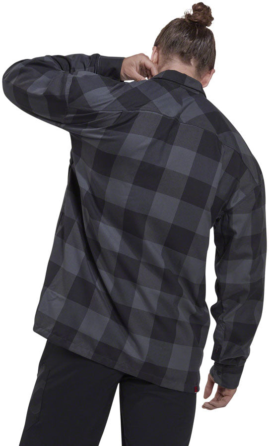 Five Ten Long Sleeve Flannel Shirt - Gray/Black Medium