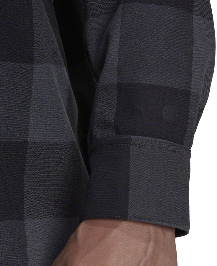 Five Ten Long Sleeve Flannel Shirt - Gray/Black Small