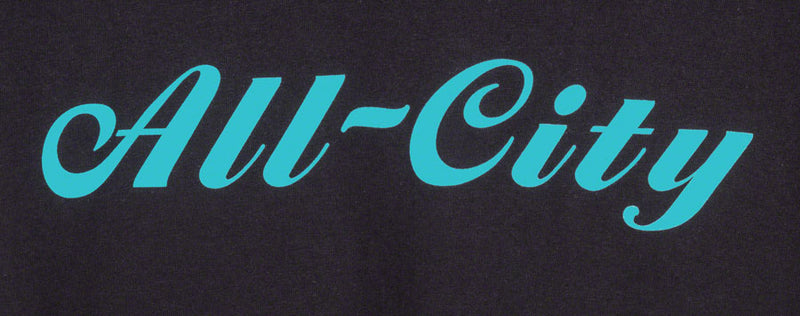 All City Womens Logowear T-Shirt - Black Teal X-Large
