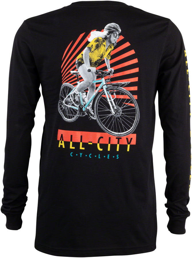 All City Super Pro Long Sleeve Shirt - Black Red White Yellow Teal X-Large