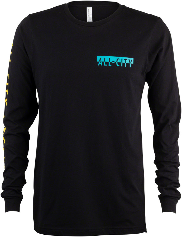 All City Super Pro Long Sleeve Shirt - Black Red White Yellow Teal 2X-Large