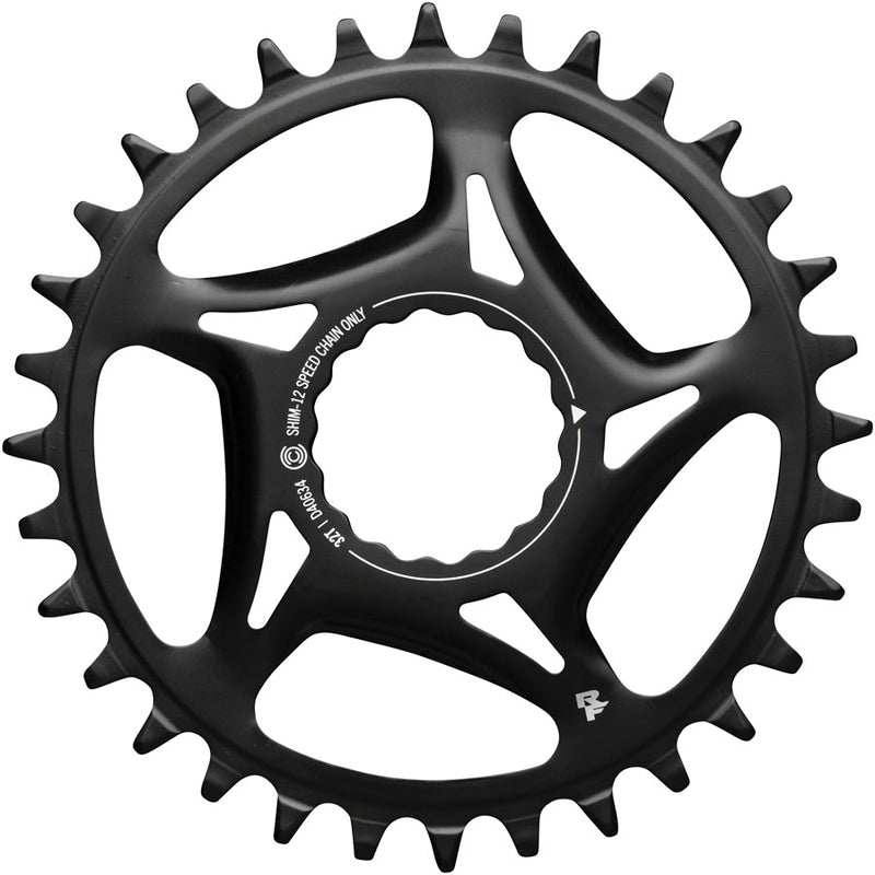 RaceFace Narrow Wide Direct Mount CINCH Steel Chainring - Shimano 12-Speed requires Hyperglide+ compatible chain 32t BLK