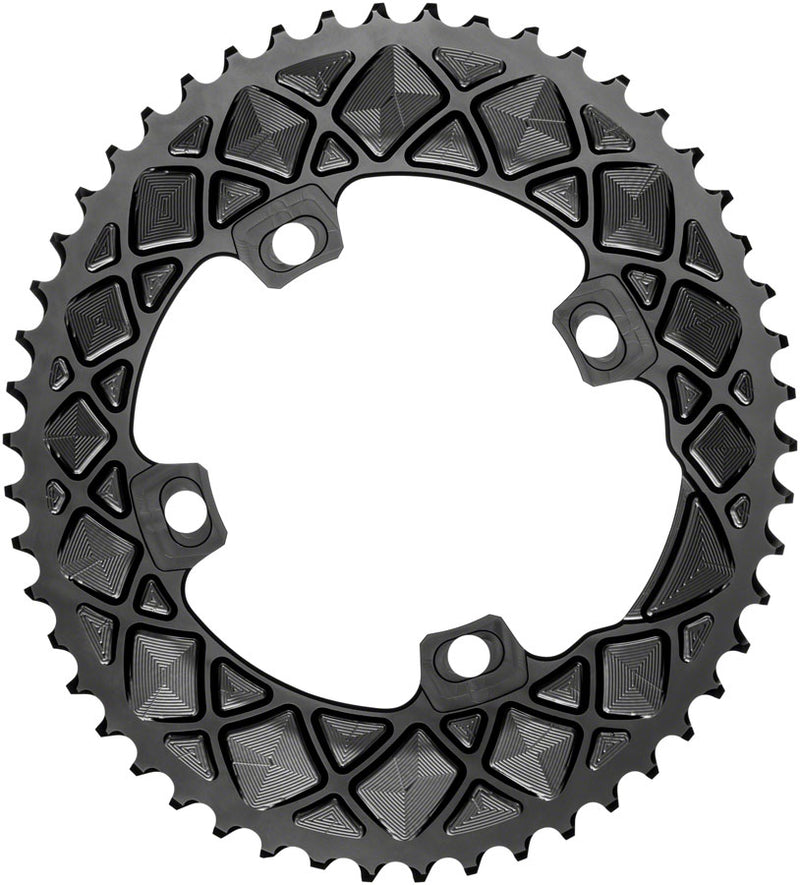 absoluteBLACK Premium Oval 110 BCD Outer Chainring FSA ABS - 52t 110 FSA ABS BCD 4-Bolt For 52/36 52/38 Combination BLK