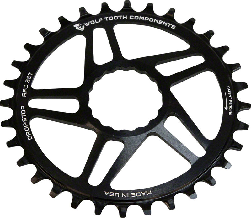 Wolf Tooth Direct Mount Chainring - 32t RaceFace/Easton CINCH Direct Mount Drop-Stop For Boost Cranks 3mm Offset BLK