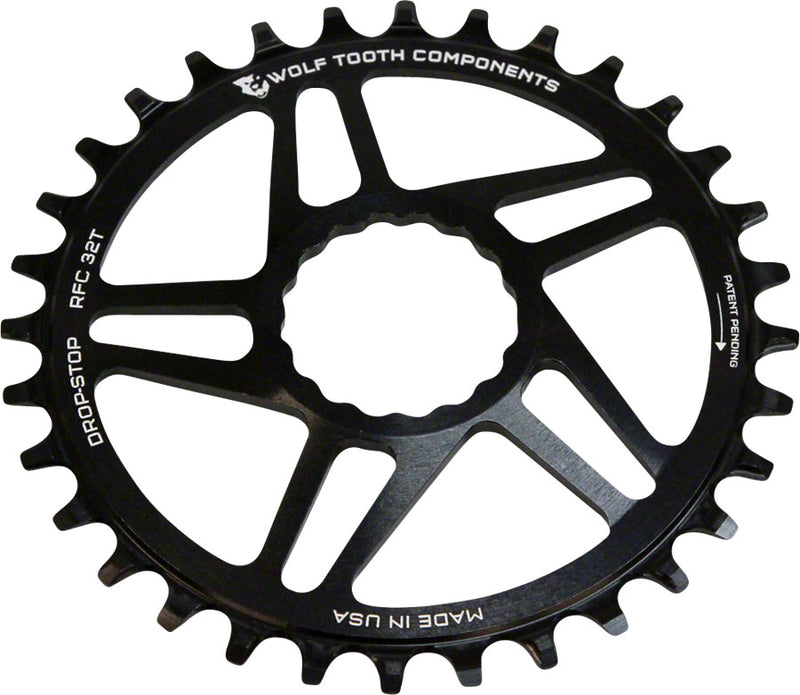 Wolf Tooth Direct Mount Chainring - 34t RaceFace/Easton CINCH Direct Mount Drop-Stop 6mm Offset BLK