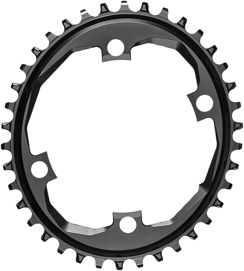 Absolute Black Oval Traction Chainring 4x110mm Apex1 38T - Black