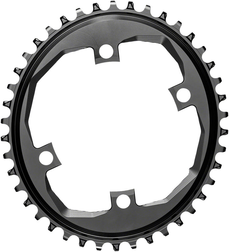 Absolute Black Oval Traction Chainring 4x110mm Apex1 42T - Black