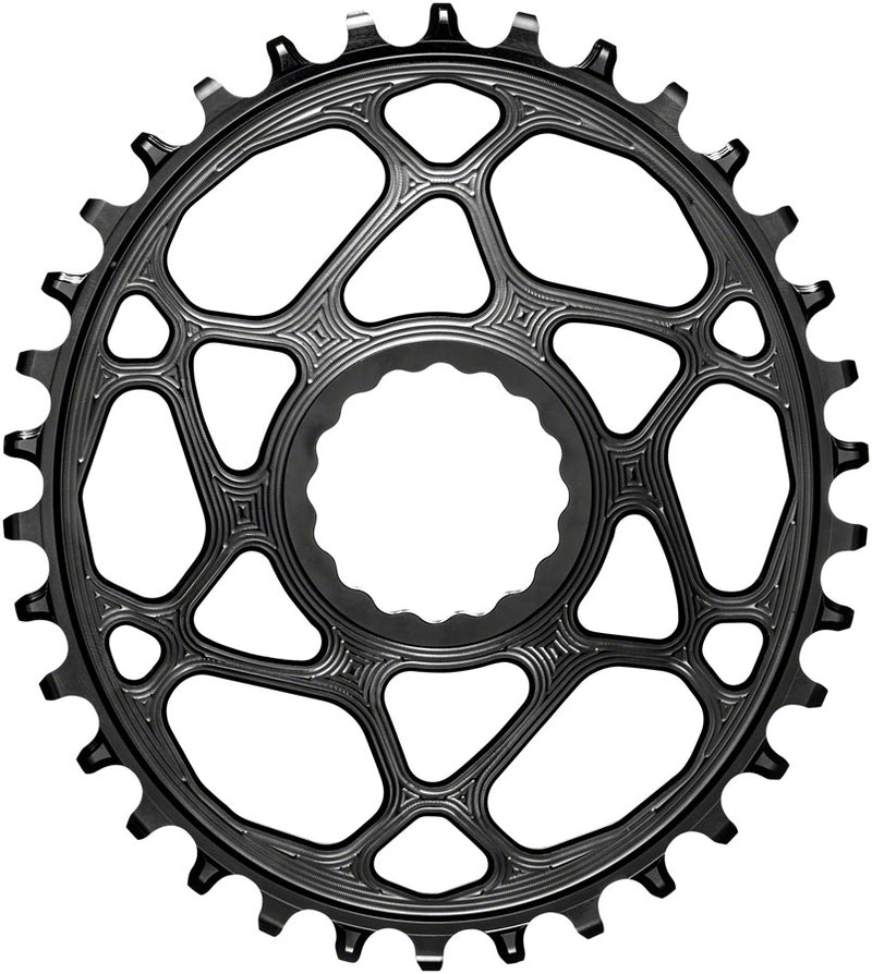 absoluteBLACK Oval Direct Mount Chainring - 34t CINCH Direct Mount 3mm Offset Requires Hyperglide+ Chain BLK