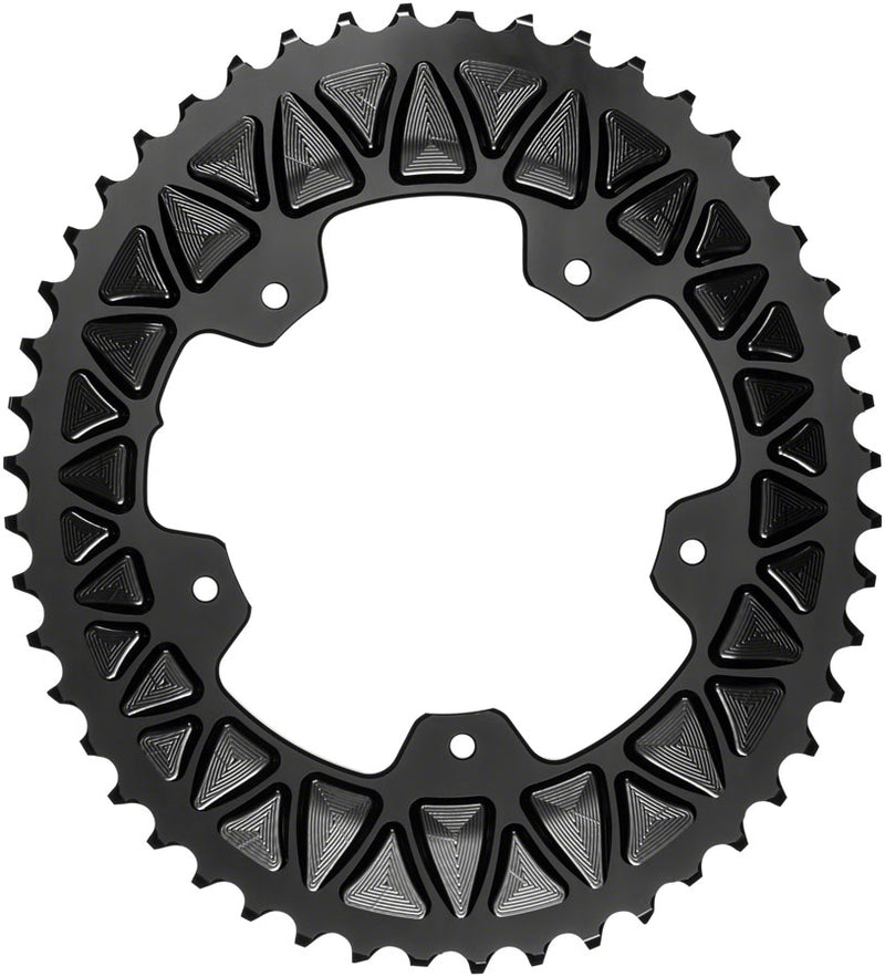 absoluteBLACK Premium Sub-Compact Oval 110 BCD Road Outer Chainring - 48t 110 BCD 5-Bolt BLK
