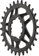Wolf Tooth Elliptical Direct Mount Chainring - 28t SRAM Direct Mount Drop-Stop For SRAM 3-Bolt Cranksets 6mm Offset BLK