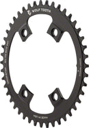 Wolf Tooth Shimano 110 Asymmetric BCD Chainring - 44t 110 Asymmetric BCD 4-Bolt Drop-Stop For Shimano Cranks BLK