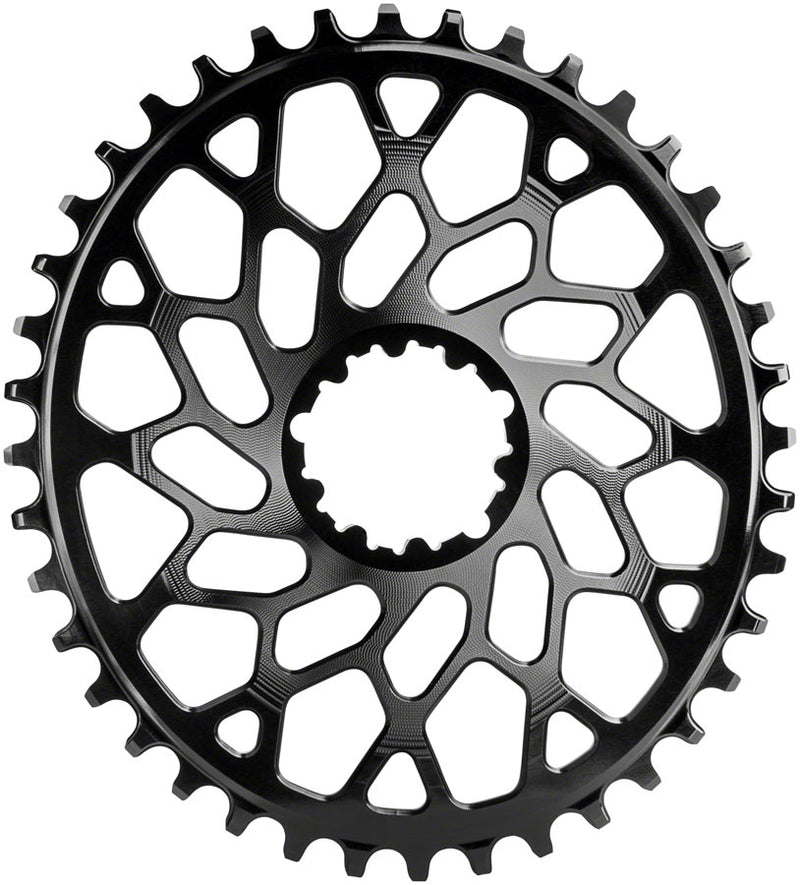 Absolute Black Spiderless GXP/BB30 DM CX Oval Chainring 38T - Bk