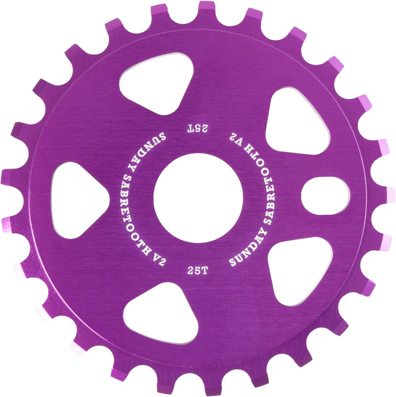 Sunday Sabretooth V2 Sprocket - 25t Anodized Purple