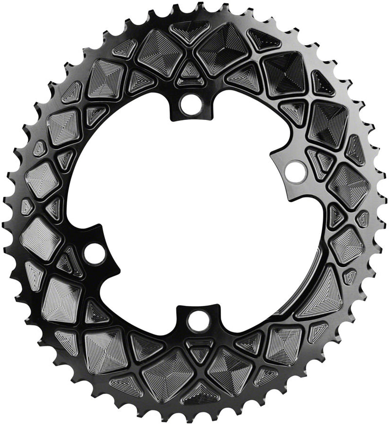 absoluteBLACK Premium Oval 110 BCD Road Outer Chainring Shimano Dura-Ace 9000 - 50t 110 Shimano Asymmetric BCD 4-Bolt BLK