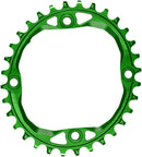 absoluteBLACK Oval 104 BCD Chainring - 32t 104 BCD 4-Bolt Narrow-Wide Green