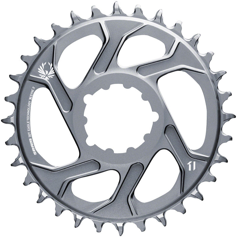 SRAM X-Sync 2 Eagle Direct Mount Chainring - 30 Tooth 3mm Boost Offset 12-Speed Polar Grey