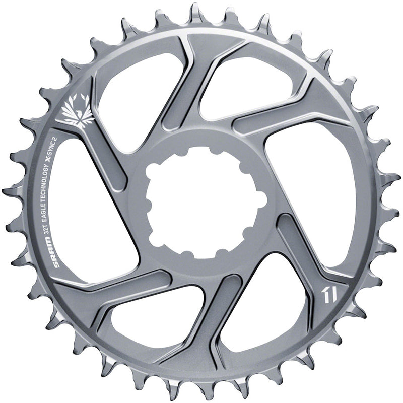 SRAM X-Sync 2 Eagle Direct Mount Chainring - 32 Tooth 3mm Boost Offset 12-Speed Polar Grey