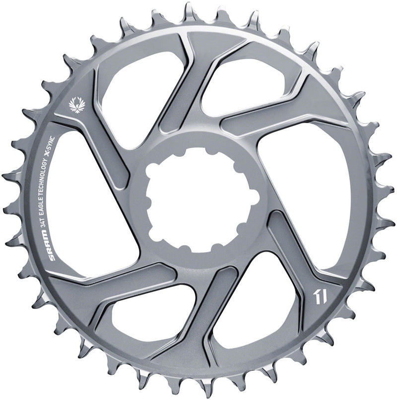 SRAM 34T X-Sync 2 Direct Mount Eagle Chainring 3mm Boost Offset Polar Gray